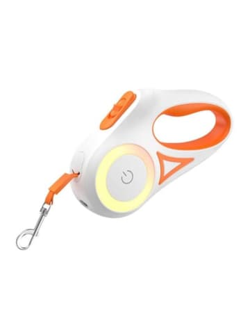 Rojeco Automatische Hundeleine 5m mit LED orange