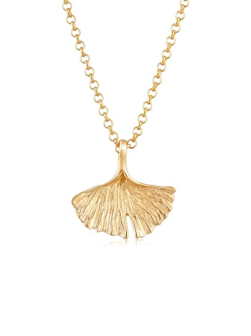 Elli Halskette 925 Sterling Silber Ginkgo in Gold