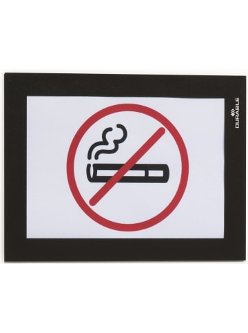 Durable Magnetrahmen Duraframe selbstklebend A6 schwarz Packung mit 2 Stück