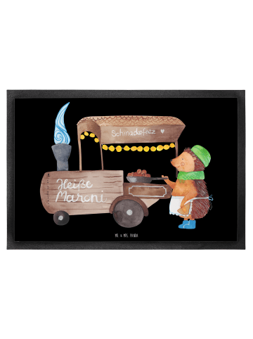 Mr. & Mrs. Panda Bodenvorleger Igel Maronen ohne Spruch in Schwarz