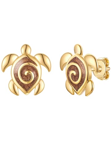 Rafaela Donata Ohrstecker Schildkröte Sterling Silber in gelbgold