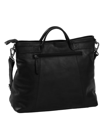 The Chesterfield Brand Wax Pull Up Handtasche Leder 35 cm in black