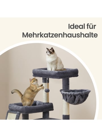 Feandrea Katzenbaum Clawfy in Dunkelgrau - (B)58.9 x (H)85.8 x (T)92.5 cm