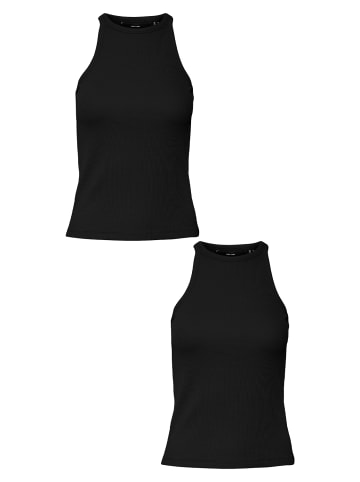 Vero Moda Shirt 2er-Set enges Tank Top Rundhals ohne Ärmel in Schwarz-2