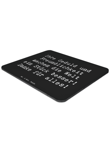 Mr. & Mrs. Panda Mouse Pad Spruch Erzieher-Dank mit Spruch in Schwarz
