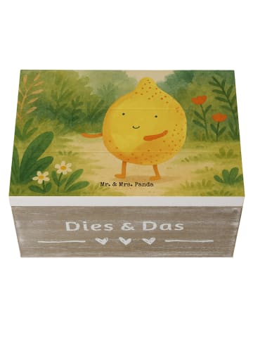 Mr. & Mrs. Panda Aufbewahrungsbox Beste Freunde Zitrone Design o... in Weiß
