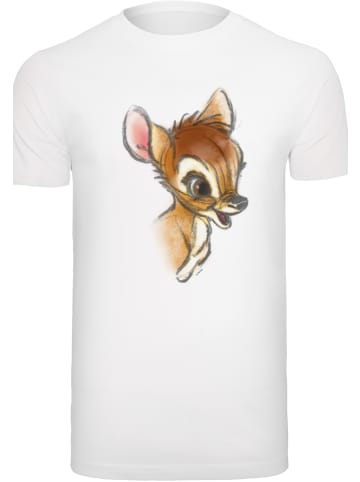 F4NT4STIC T-Shirt Disney Bambi Zeichnung in weiß
