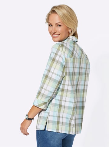 WITT WEIDEN Hemdbluse in aquamarin-khaki-kariert