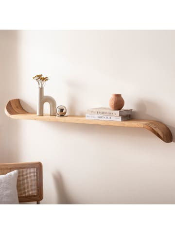 FineBuy Wandregal in Braun / Mango / 100x20x36