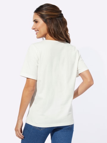 Sieh an! Kurzarmshirt in ecru-steingrau