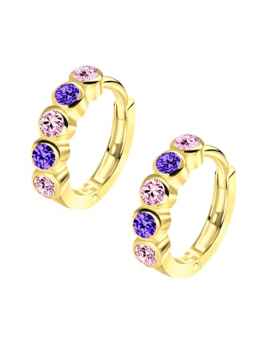 schmuck23 Gold Creolen 925 Silber 0,3 cm x 1,2 cm