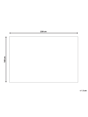 Beliani Kurzflor AMADO in Beige - (W) 160 x (L) 230 cm