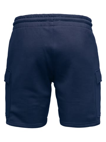 Humy Bermuda Sweat Shorts Casual Cargotaschen in Navy