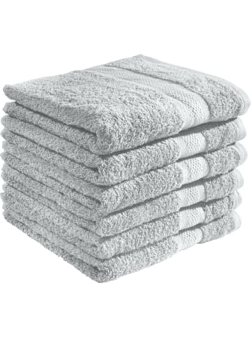 REDBEST Frottier Handtuch 6er-Pack Chicago in silber