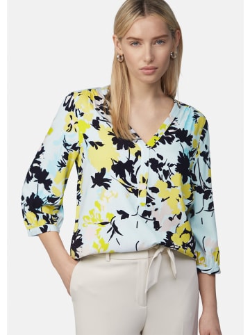 comma Bluse 3/4 Arm in Blau-mehrfarbig