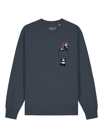 wat? Apparel Sweatshirt Pocket Pandas in India Ink Grey
