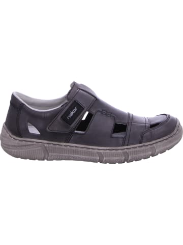 rieker Slipper Gelocht in grau