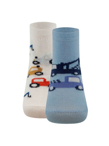 ewers 2er-Set Socken 2er Pack Baustellenfahrzeuge in aquamarin-latte