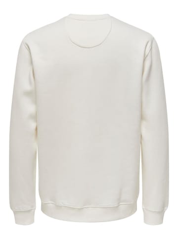 Only&Sons Sweatshirt mit Print Rundhals langarmig lässig in Weiß