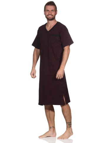 NORMANN Kurzarm Nachthemd - 80238 in rot