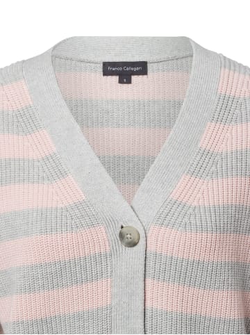Franco Callegari Strickjacke in hellgrau rosa - 0001