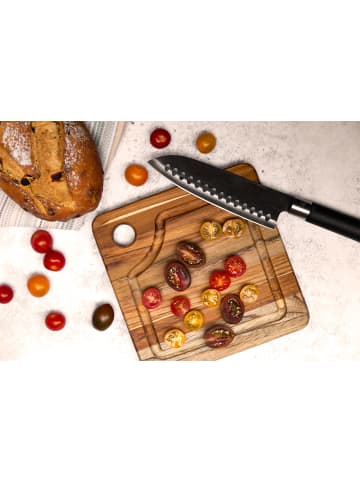 TEAKHAUS Teakholz Schneidebrett MARINE, quadratisch, 20 x 20 x 2 cm