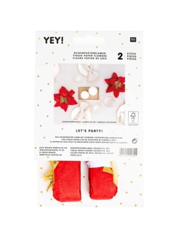 Rico Design Nonbook - Seidenpapierblumen, Poinsettie, Rot