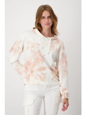 monari Sweatshirt in peach nectar gemustert