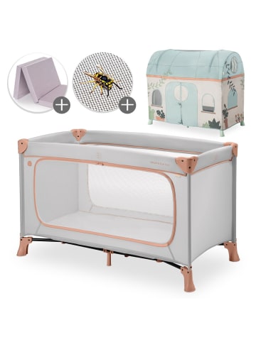 Hauck Reisebett Set Dream N Play Plus inkl. Spielzelt, in grau,orange