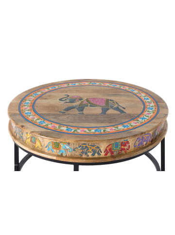 Giner y Colomer Couchtisch aus Mangoholz und Metall in Multicolored