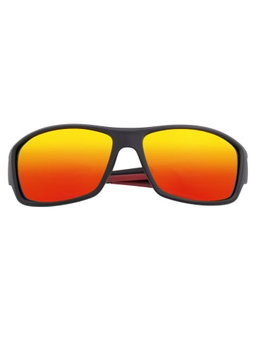 Breed Polarisierte Sonnenbrille "Aquarius" in Schwarz/Rot-Gelb