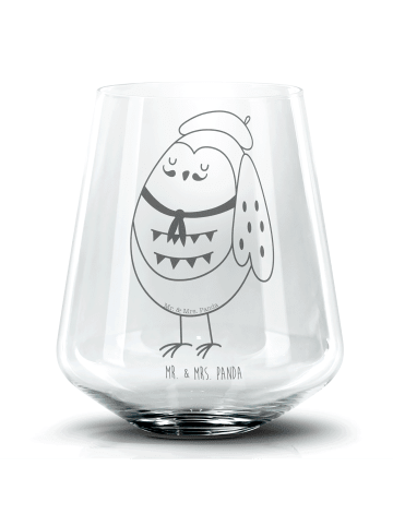 Mr. & Mrs. Panda Whiskyglas Eule Frankreich ohne Spruch in Transparent