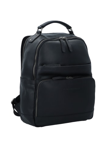 The Chesterfield Brand Wax Pull Up Rucksack Leder 39 cm Laptopfach in schwarz