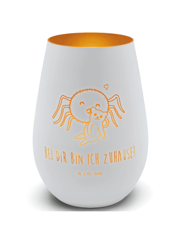 Mr. & Mrs. Panda Laterne Spinne Agathe Teddy mit Spruch in Weiß