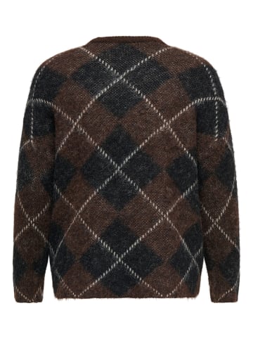 ONLY Carmakoma Strickpullover in Coffee Bean 1