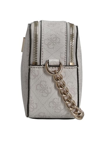 Guess Noelle II Crossbody - Umhängetasche 20 cm (dark taupe logo) in white logo
