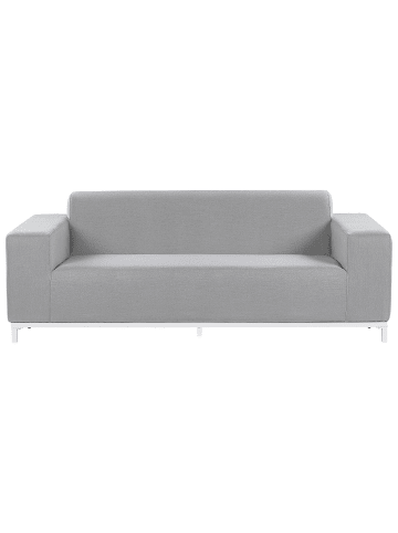 Beliani Gartensofa ROVIGO in Grau/Weiß - (W) 185 x (H) 67 x (L) 84 cm