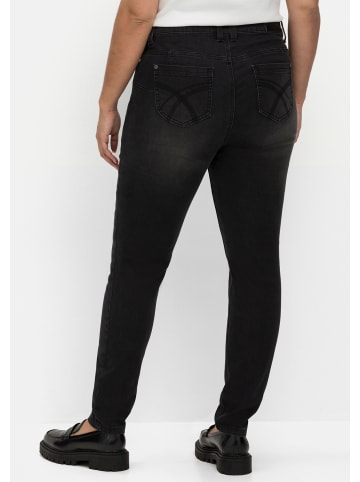 sheego Stretch-Jeans in black denim