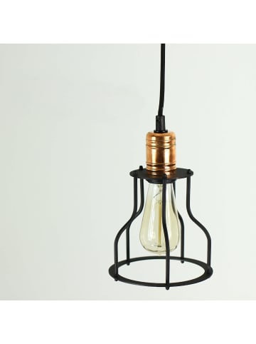 Licht-Erlebnisse Pendelleuchte Ø 15 x (H)150 cm in Schwarz