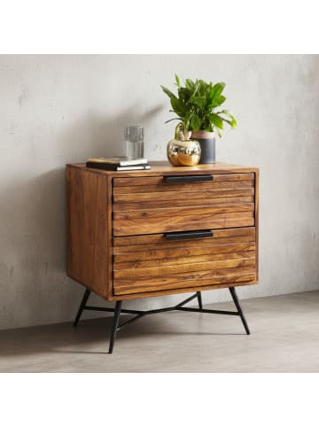 KADIMA DESIGN Nachtkonsole NISHAN 60 x 60 x 40 cm Beistelltisch, Design