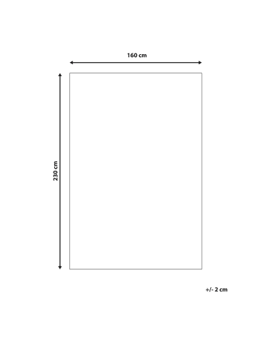 Beliani Kurzflor MITCHELL in Grau - (W) 160 x (L) 230 cm