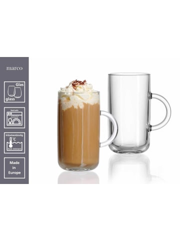 Ritzenhoff & Breker 6er Set Latte Macchiato / Glühwein Gläser Marco 270 ml in transparent