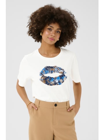 CULTURE T-shirt CUgab Baggy fit in Spring G/Blue Floral Foil Lips