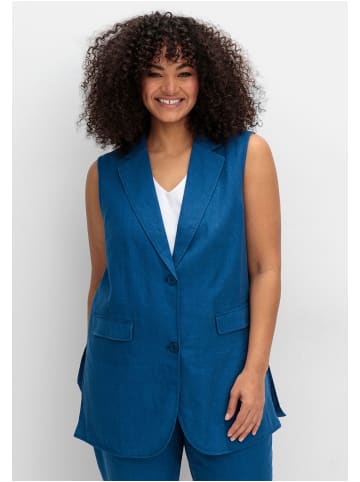 sheego Lange Weste in blaubeere