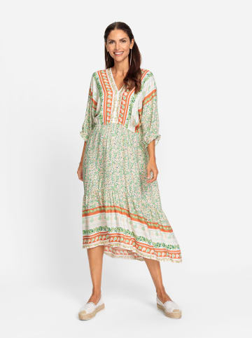 WITT WEIDEN Sommerkleid in ecru-orange-gemustert