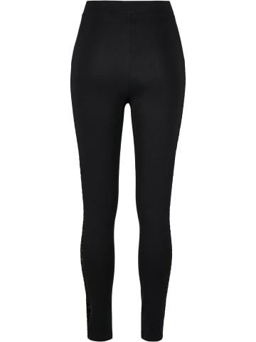 Urban Classics Urban Classics Damen Ladies Flock Lace Stripe Leggings in black