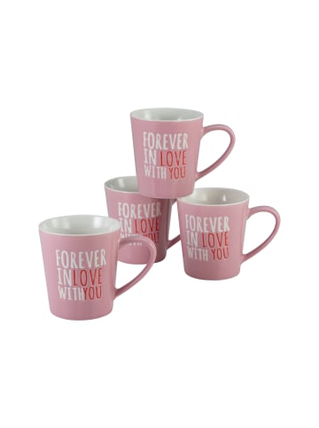 CreaTable Kaffeebecher, Forever In Love With You 420 ml in Rosé in Rosé