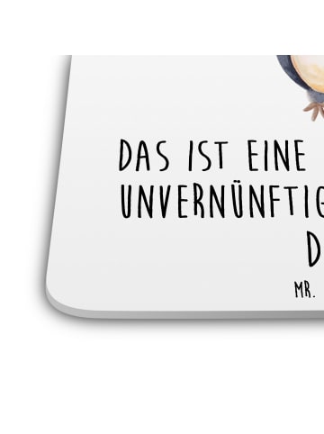 Mr. & Mrs. Panda Glasuntersetzer Pinguin Lolli mit Spruch in Weiß
