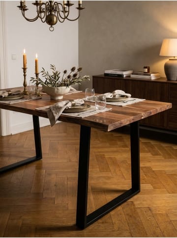 KADIMA DESIGN Esszimmertisch 120x60x76 cm Massivholz / Metall Esstisch