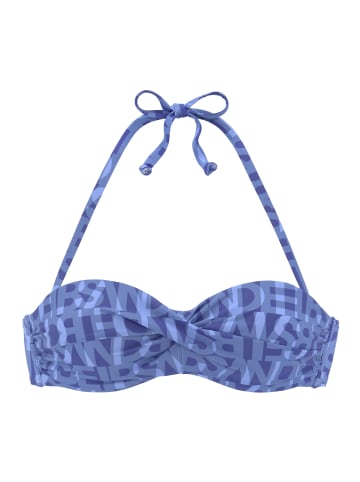 ELBSAND Bügel-Bandeau-Bikini-Top in blau